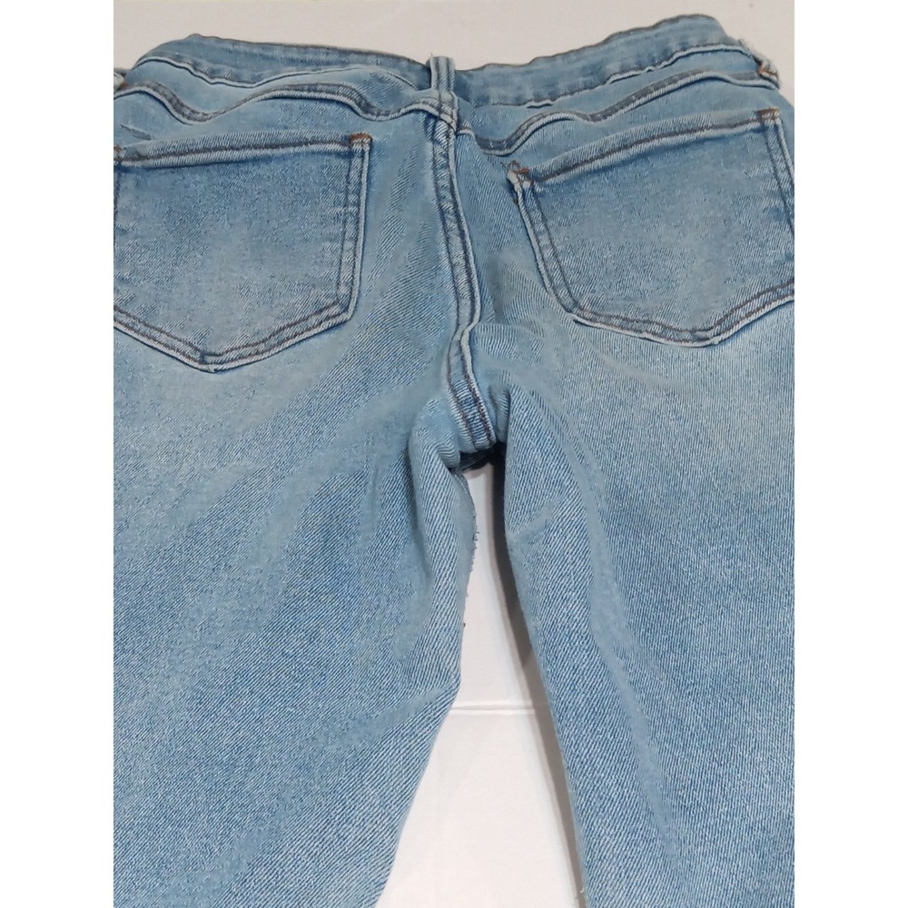SONG Mom Jeans High Rise7/28 Light Wash Blue / Stretchy Excellent - Picture 3 of 16